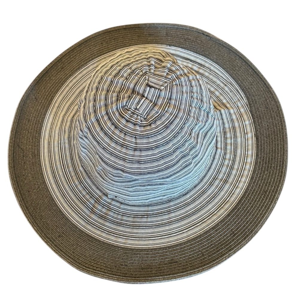 Panama Jack Striped Wide Brim Black Striped Hat - Picture 3 of 9